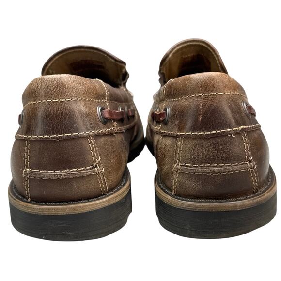 G.H. Bass & Co. David Brown Leather Lug Sole Slip On Loafer Men 10 - Picture 4 of 8